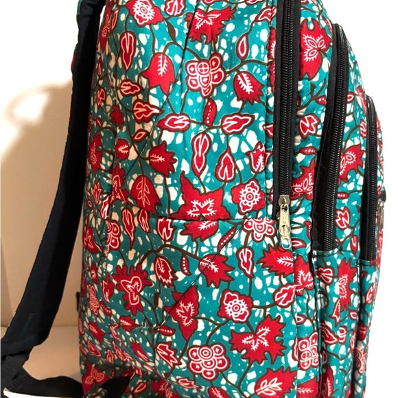 African ankara unisex handmade geometric backpack - Picture 3 of 5